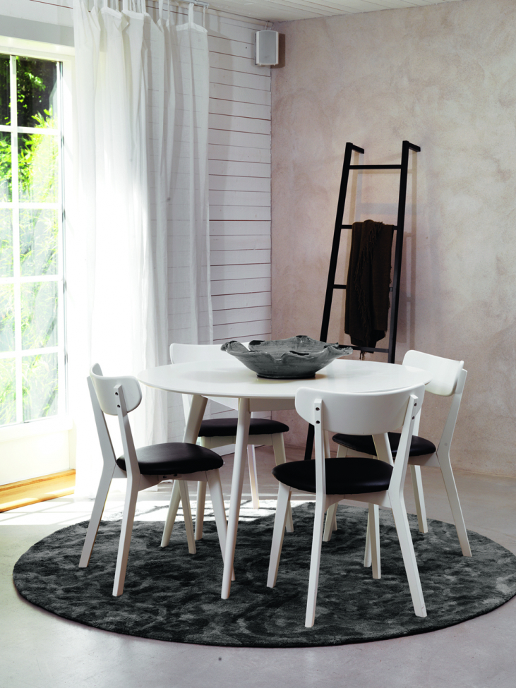 Table à manger 'Yumi' Ronde 115cm - Blanc
