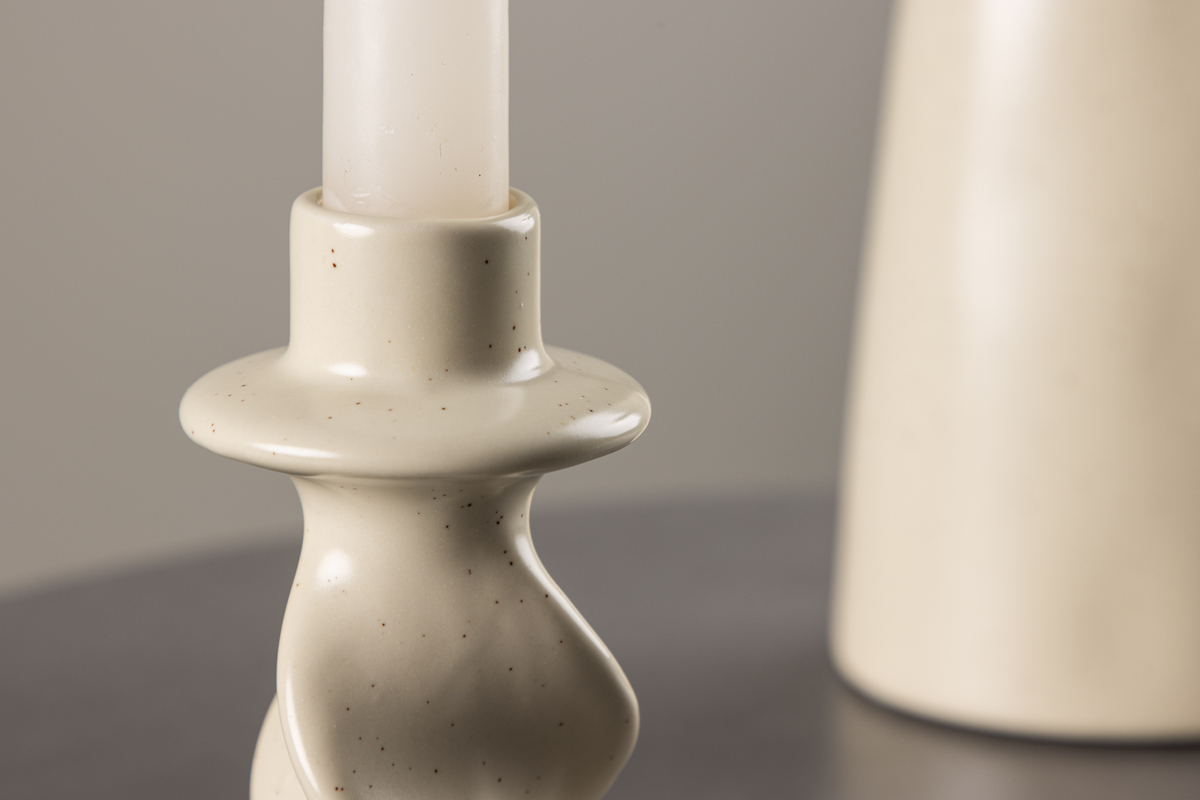 Bougeoir 'Brooks' - Beige