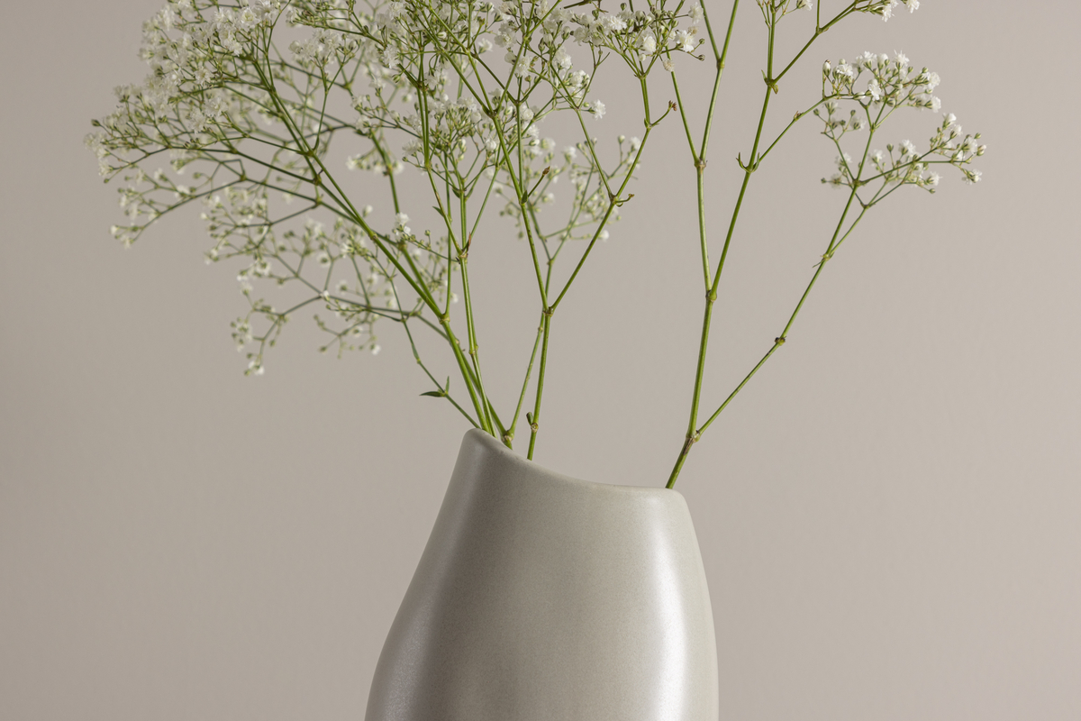 Vase 'Genoa' - Gris clair