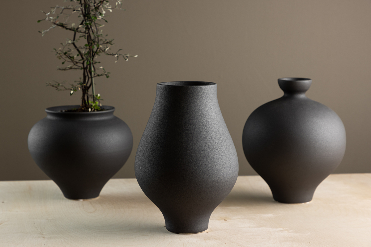 Vase 'Santander' 24cm - Noir