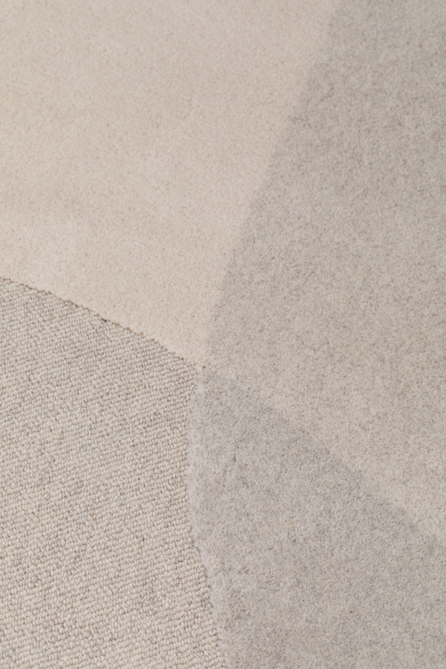 Tapis en laine 'Dream' 160x230cm - Naturel/Gris