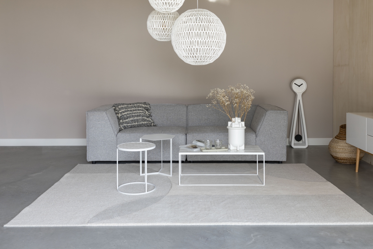 Tapis en laine 'Dream' 200x300cm - Naturel/Gris