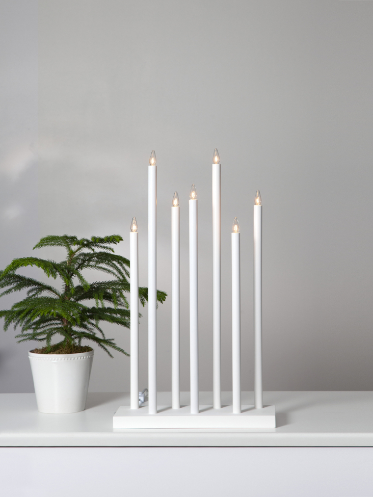 Bougie de l'Avent 'Holy' 7 Lampes - Blanc
