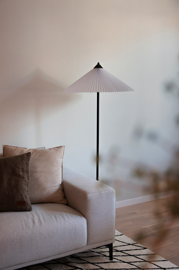 Lampe sur pied 'Matisse' - Blanc/Noir