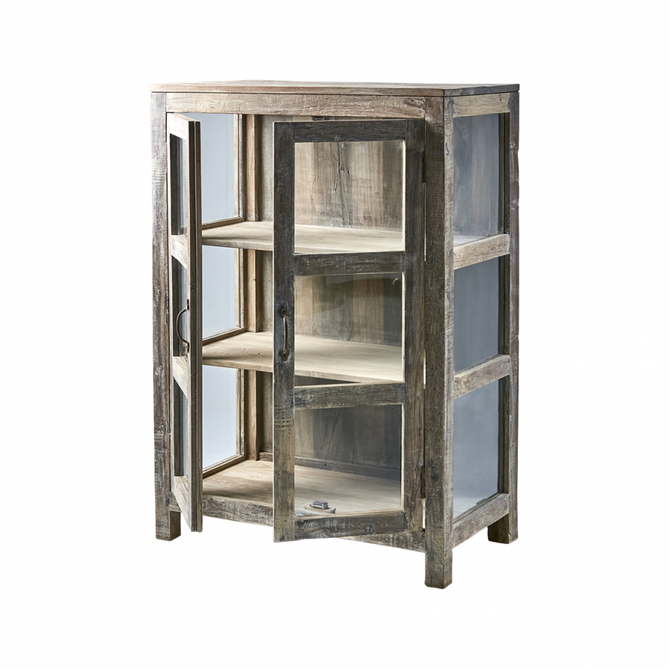 Vitrine 'Riko' 120cm - Bois recyclé