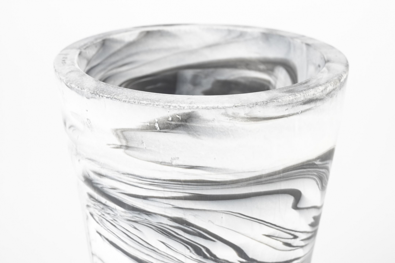 Vase 'Conic' - Noir/Blanc M