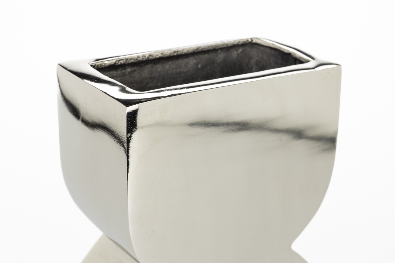 Vase Cones L 'Shiny Silver' - Argent