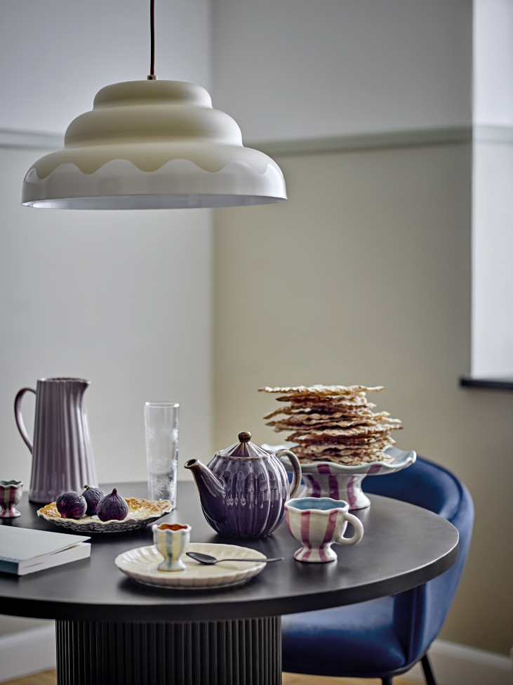 Plafonnier 'Lacya' 40cm Rond - Naturel