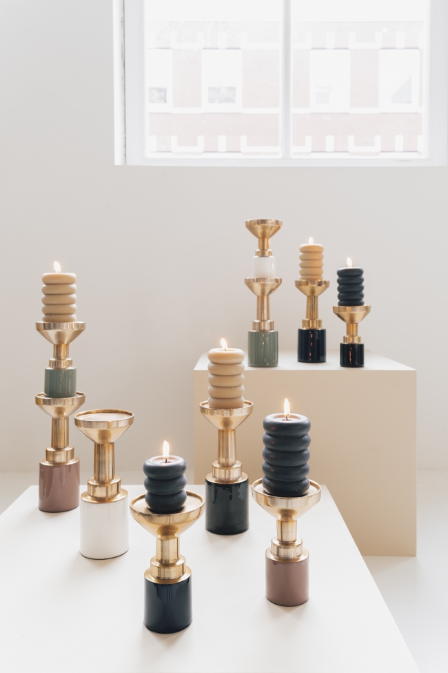 Bougeoir 'Glam' - Noir