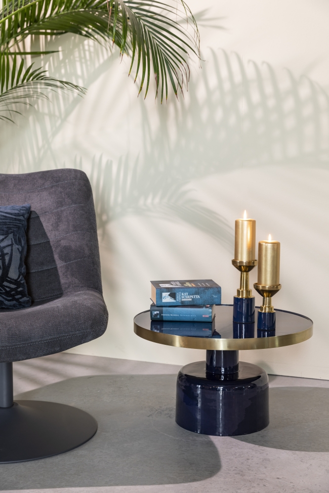 Support de bougie 'Glam' - Bleu