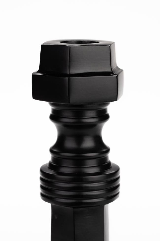 Support de bougie 'Totem' - Noir