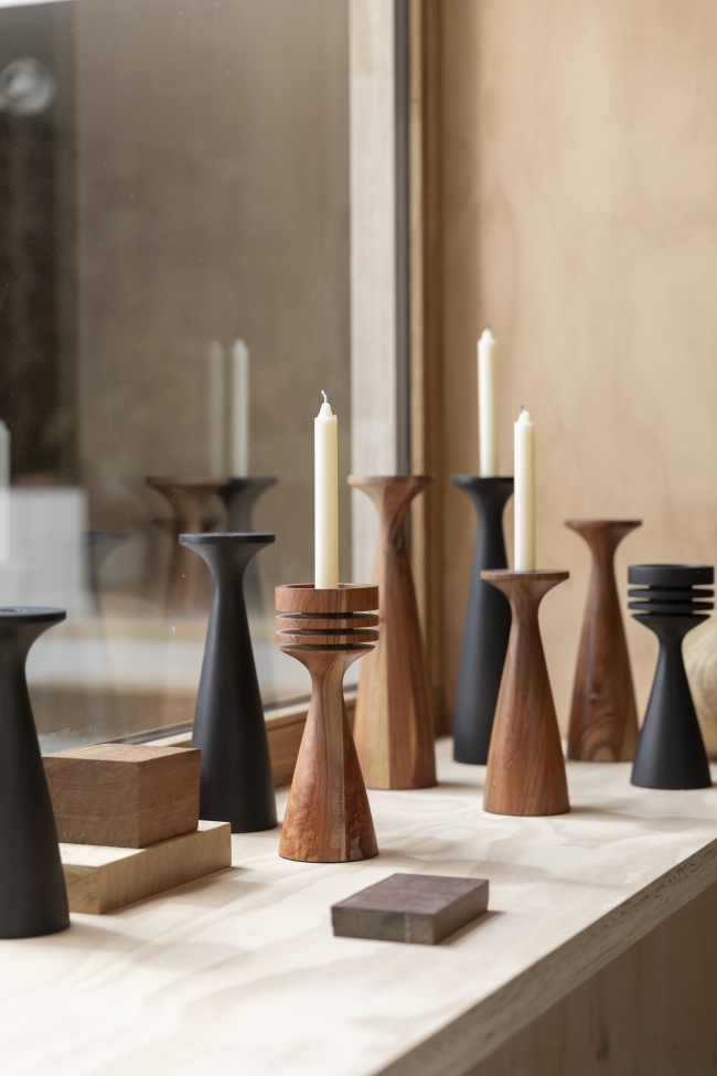 Support de bougie 'Hoover' - Noir