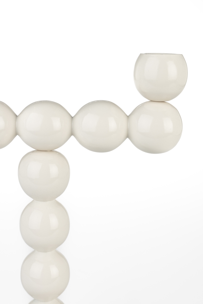 Support de bougie 'Bubbles' - Beige 2