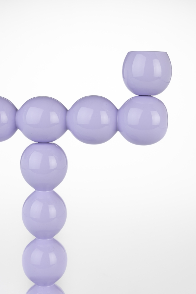 Support de bougie 'Bubbles' - Violet 2