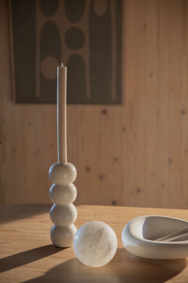 Porte-bougie 'Rome' - Blanc