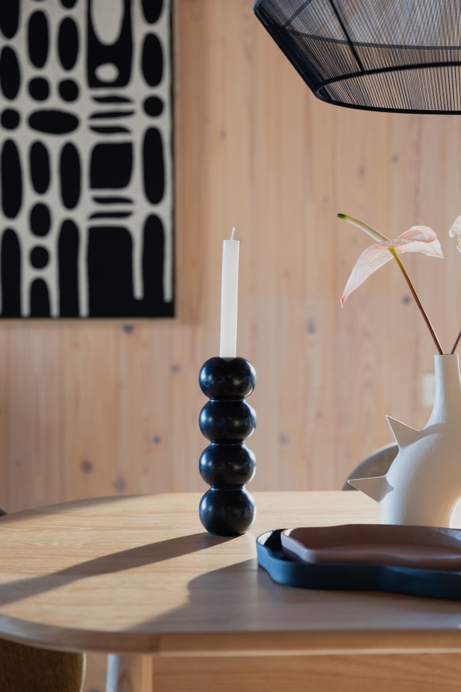 Porte-bougie 'Rome' - Noir