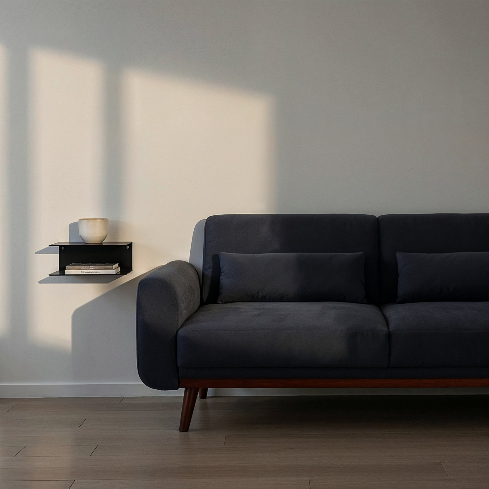 2-pack Étagère murale 'Joliet' - Noir