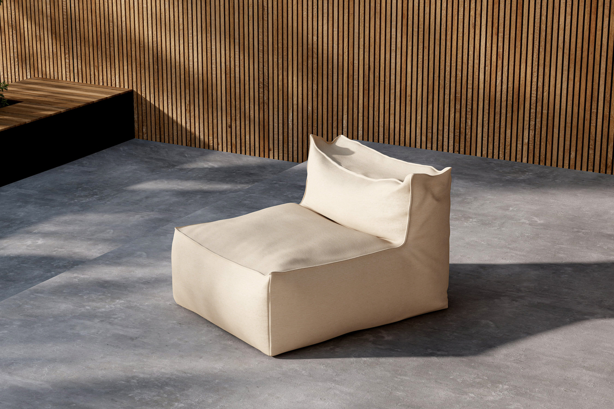 Fauteuil lounge 'Rambo' - Crème Beige
