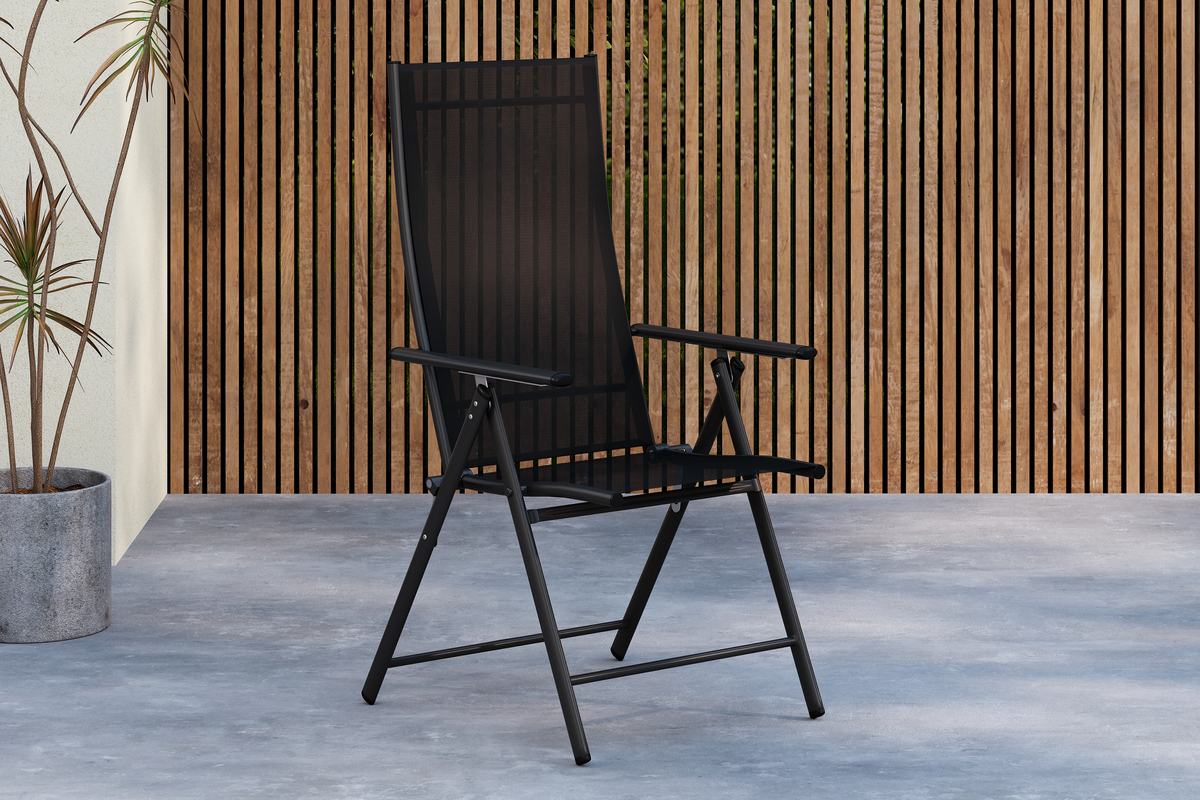 Chaise longue 'Massimo' - Noir