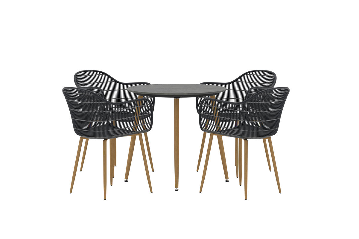 Ensemble de salle à manger ' Anafi ' – gris/noir