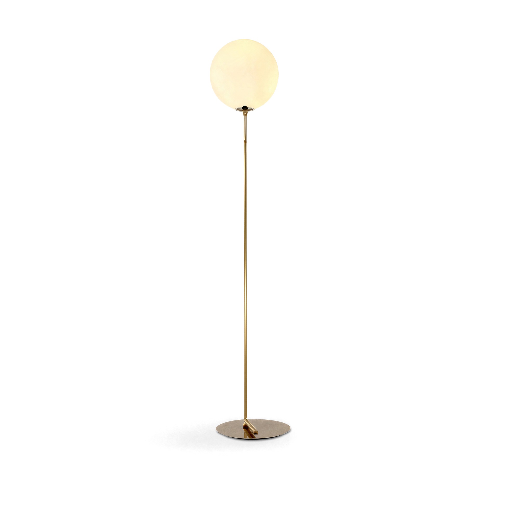 Lampadaire 'Creme Satin' - Laiton