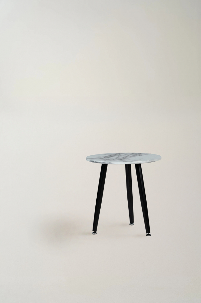 Table basse 'Marbleous' - Blanc/Noir