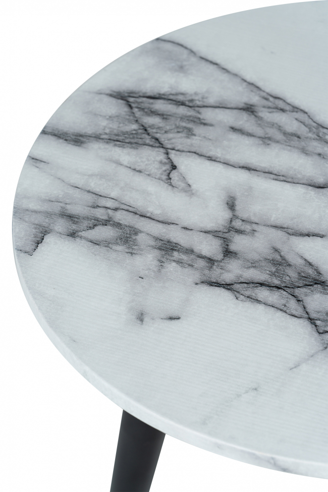 Table basse 'Marbleous' - Blanc/Noir