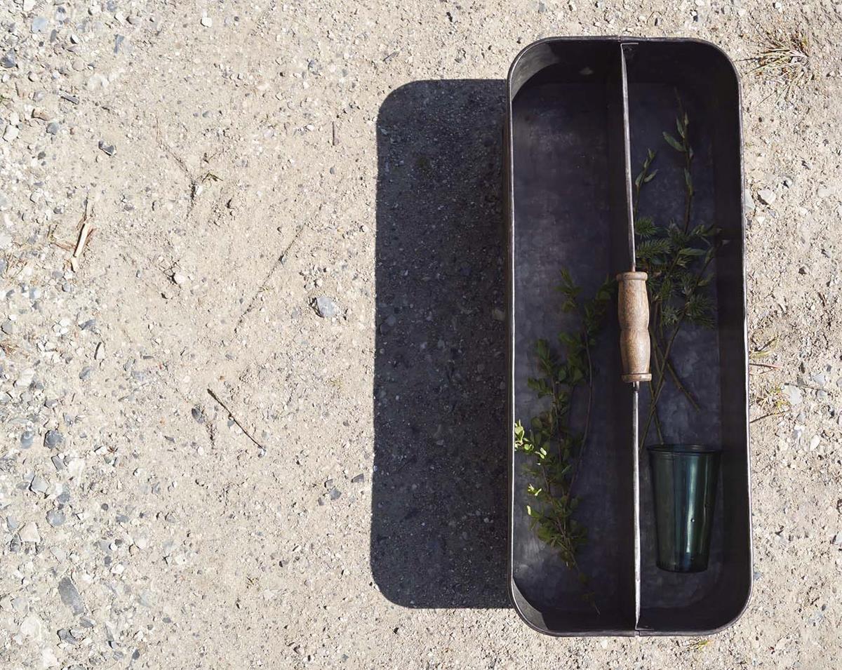 Boîte en fer 'Agustin' - Gris