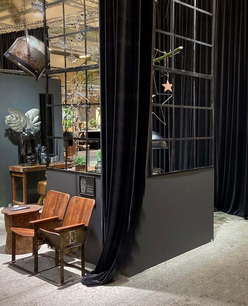 Banc de cinéma vintage 'Bollywood' - Brun