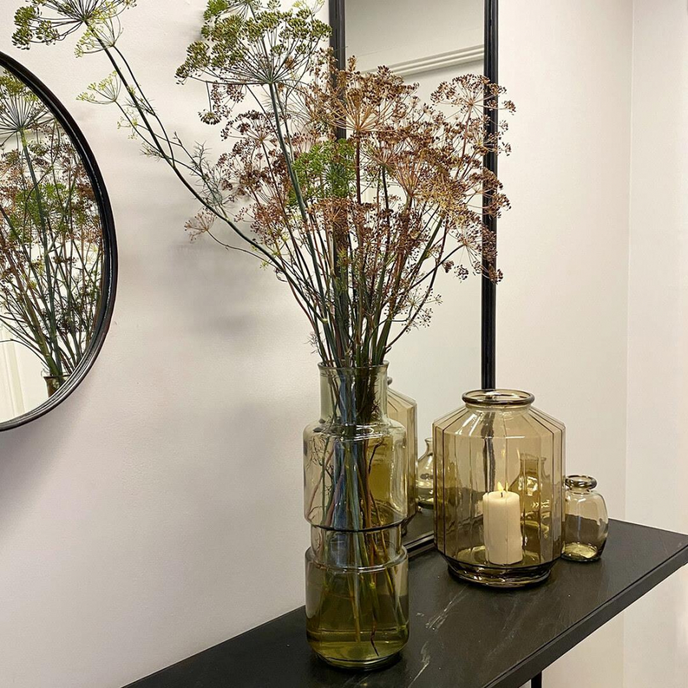 Vase en verre 'Clooney' - Beige