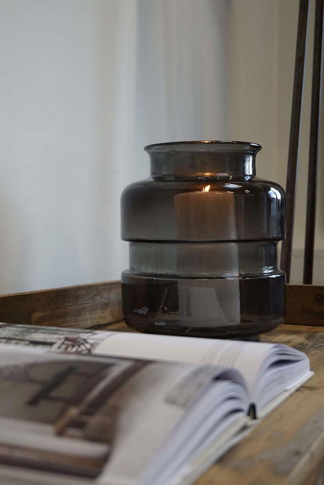 Vase en verre 'Noel' - Gris