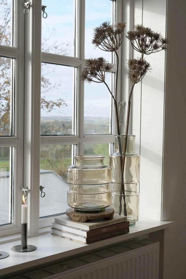 Vase en verre 'Noel' - Beige