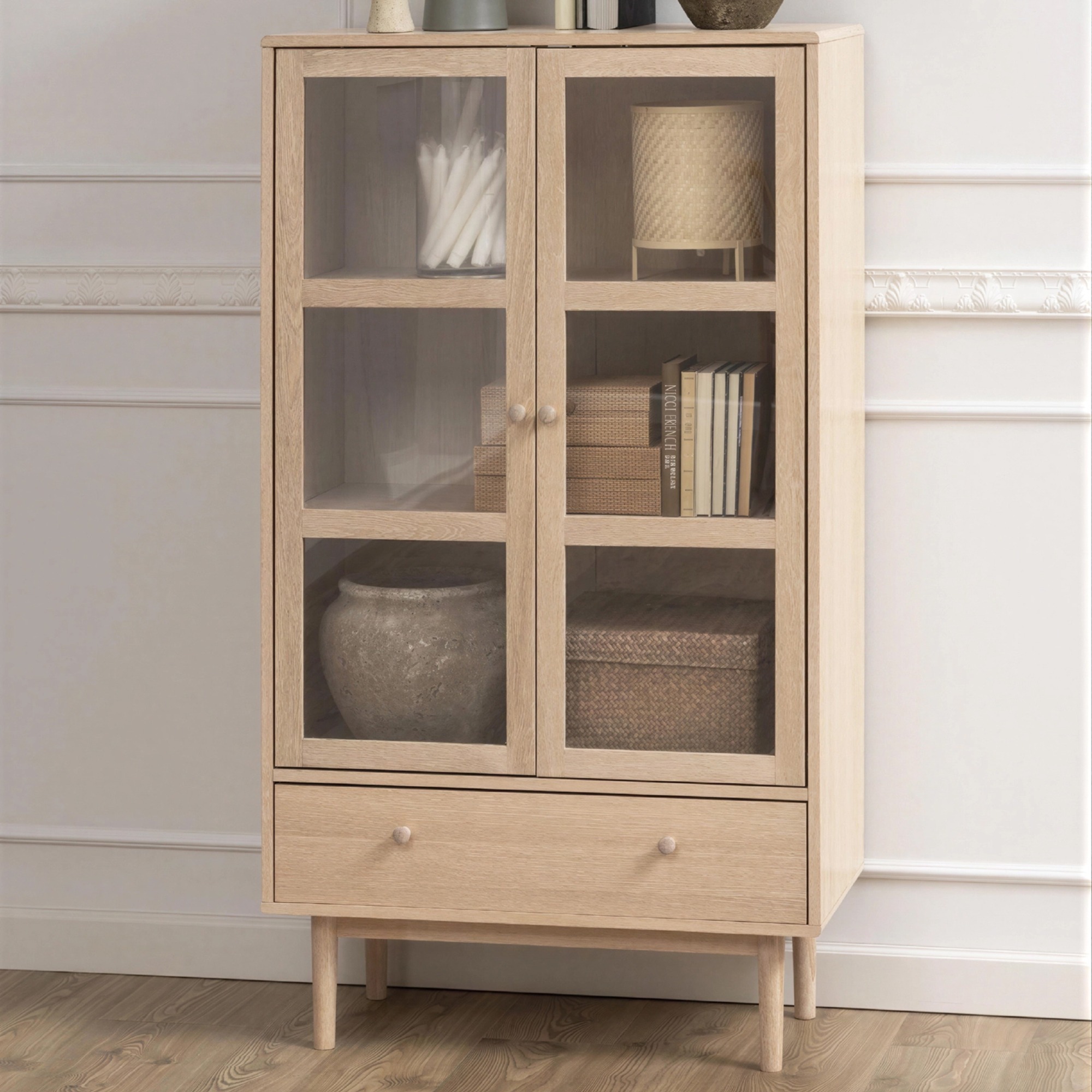 Armoire & Buffets 'Moliden' - Naturel/Blanc