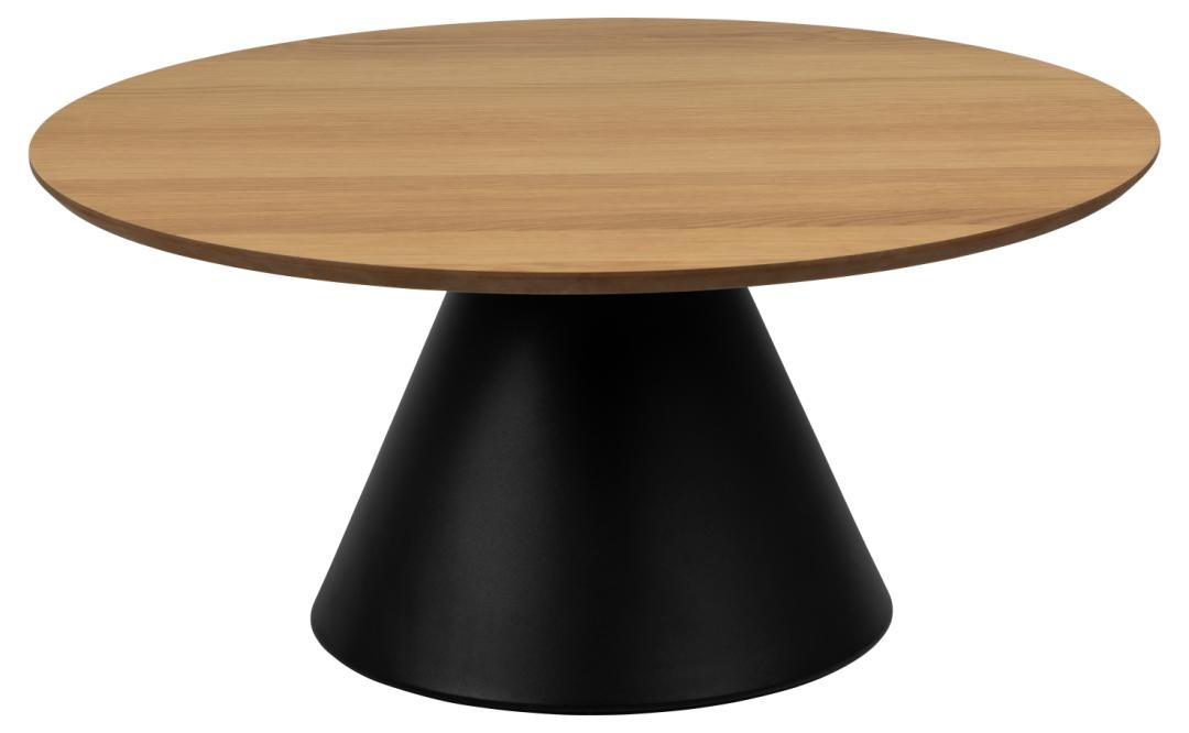 Table basse 'Soli' 85cm - Nature/Noir