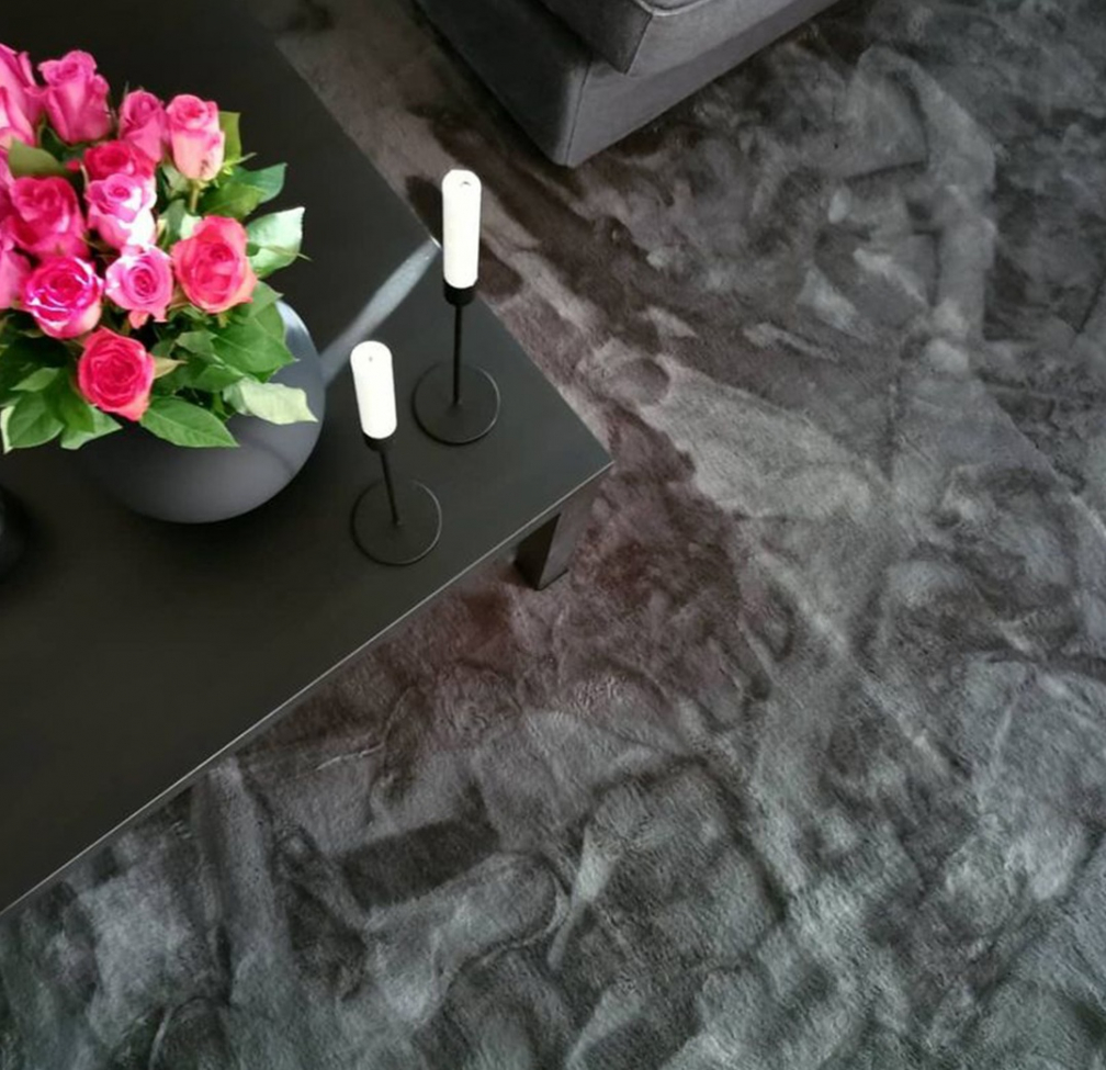 Tapis rond 'Aranga Super Soft' - Anthracite