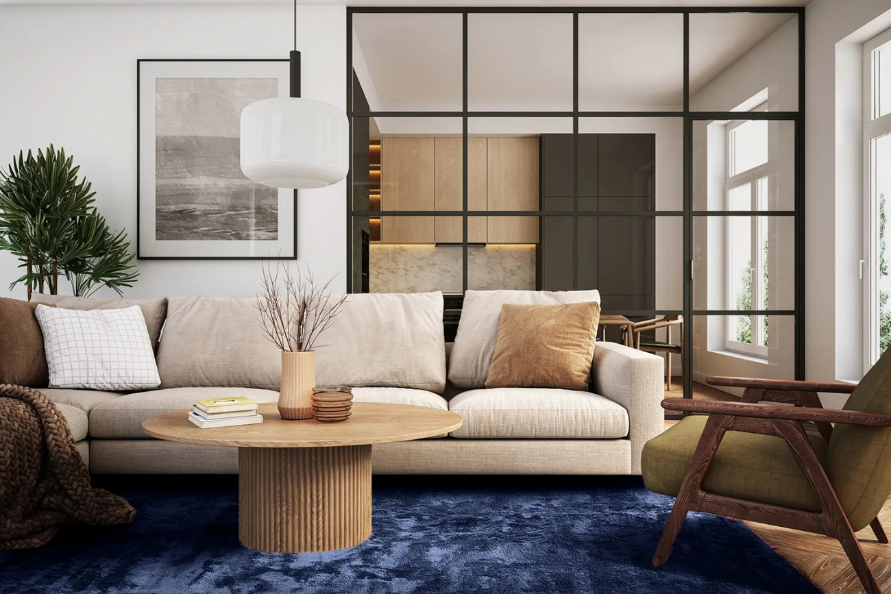 Tapis shag 'Aranga Super Soft' - Bleu foncé