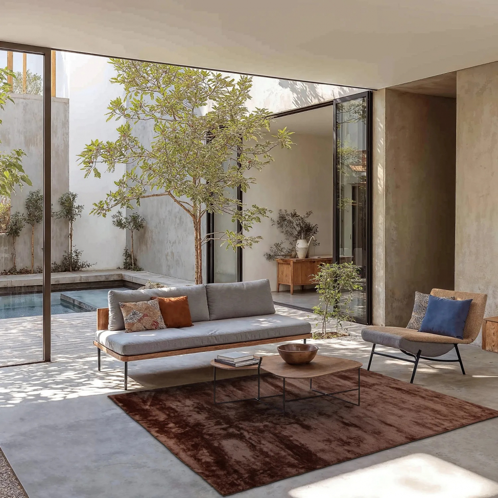 Tapis 'Aranga Super Soft' - Brun foncé