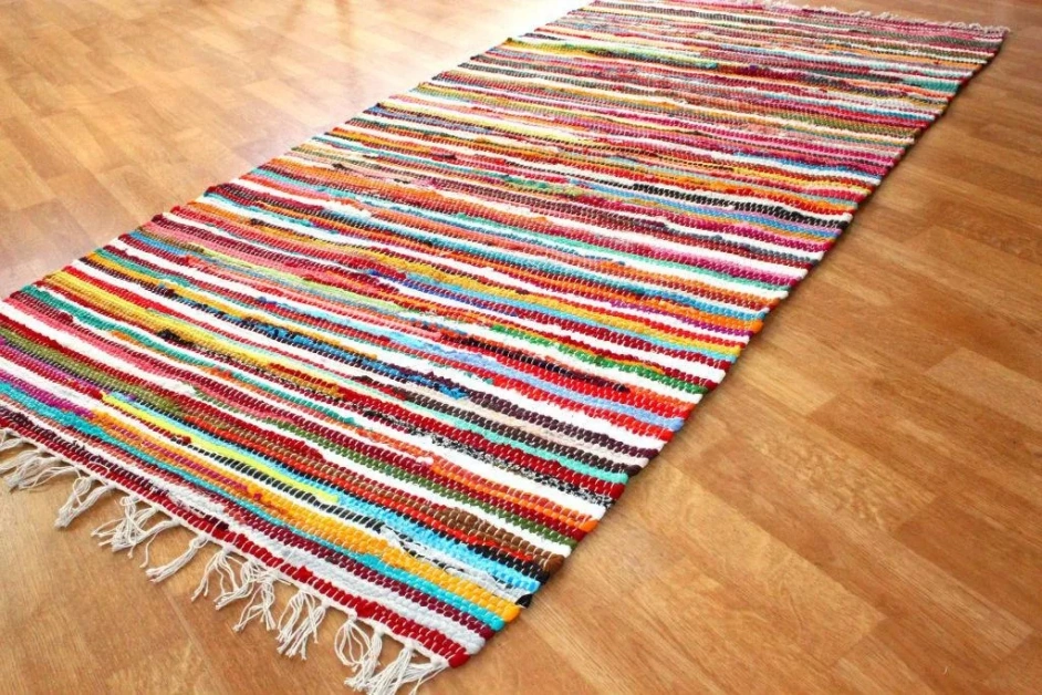 Tapis de lirette 'Happy' - Multicolore