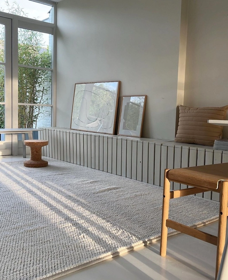 Tapis en laine 'Avafors' - Beige