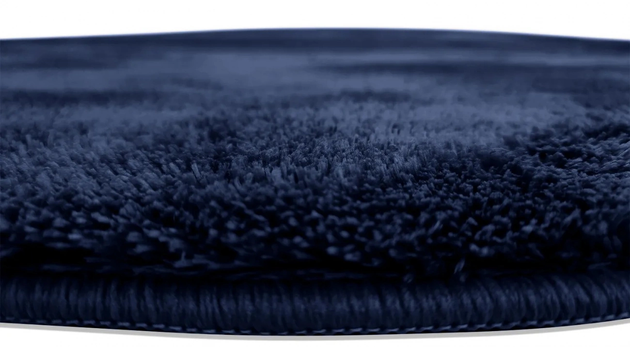 Tapis rond 'Aranga Super Soft' - Bleu foncé
