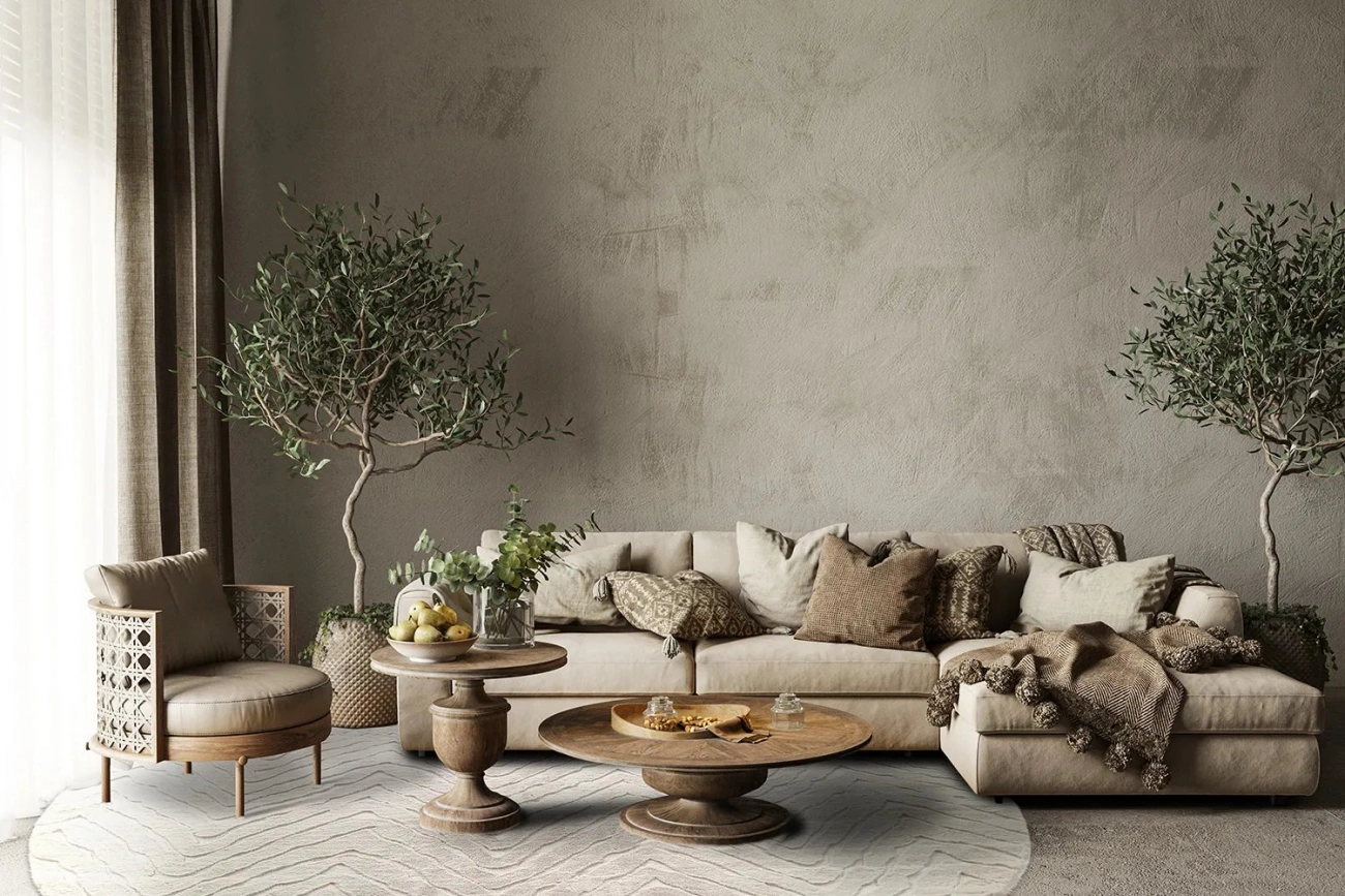 Tapis rond 'Wren' - Blanc