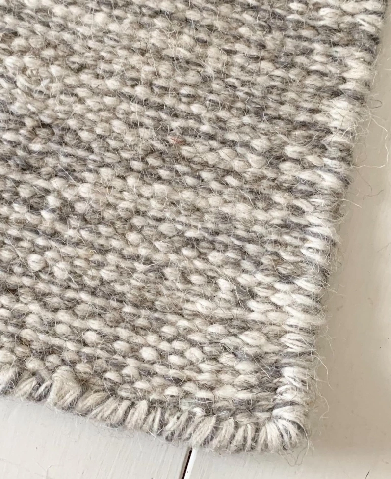 Tapis en laine 'Dhurry' - Gris