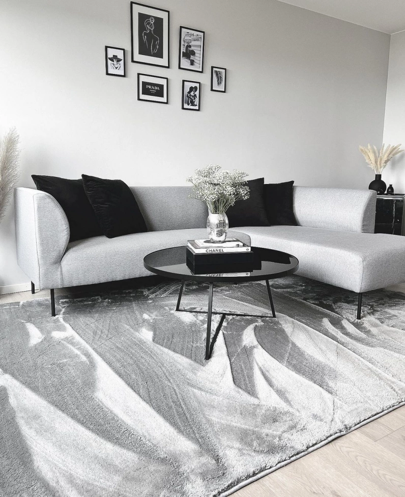 Tapis à poils longs 'Aranga Super Soft' - Gris