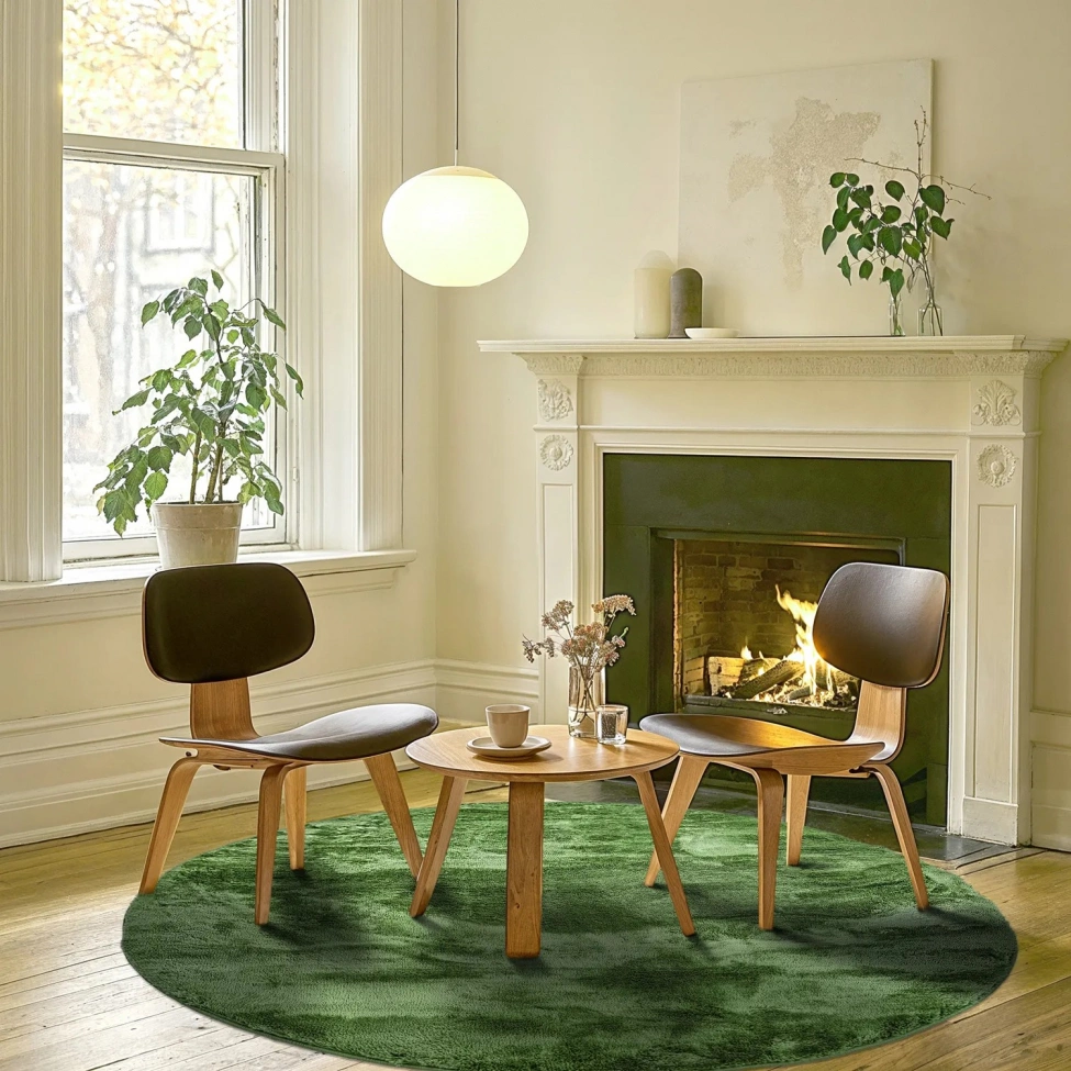 Tapis rond 'Aranga Super Soft' - Olive