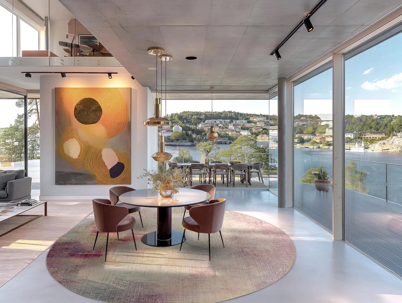 Tapis rond 'Mogoro' - Multi