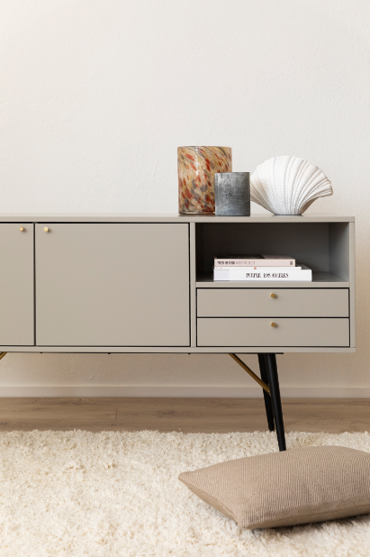 Meuble TV 'Creme' - Gris