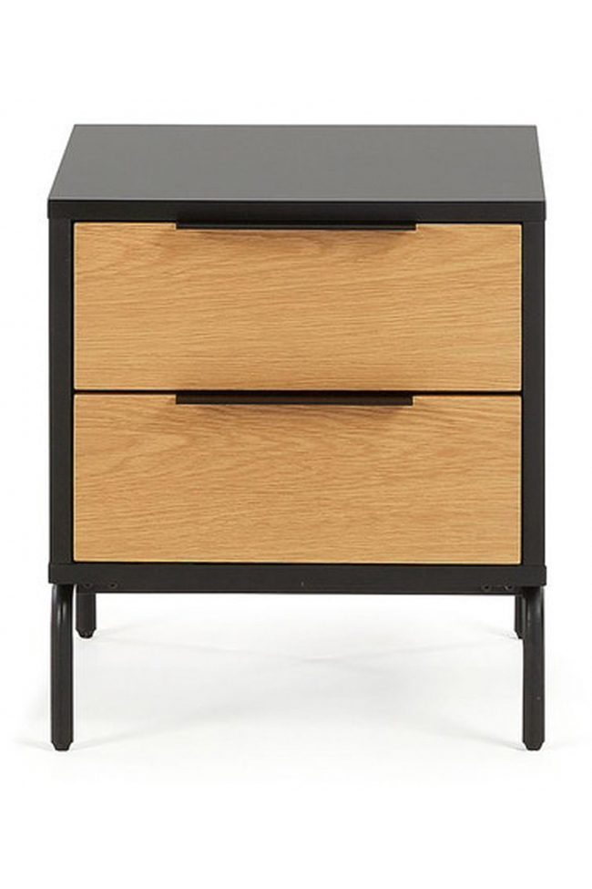 Table de chevet 'Koln' - Chêne/Noir