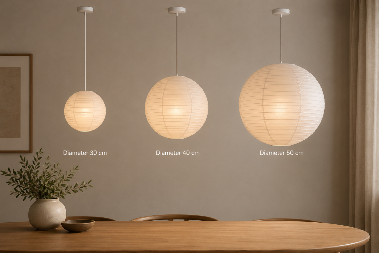 Lampe à riz 'Lycka' - Blanc 30cm
