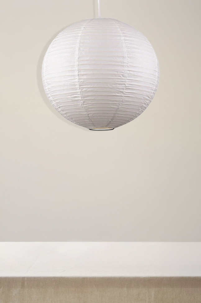 Lampe à riz 'Lycka' - Blanc 40cm