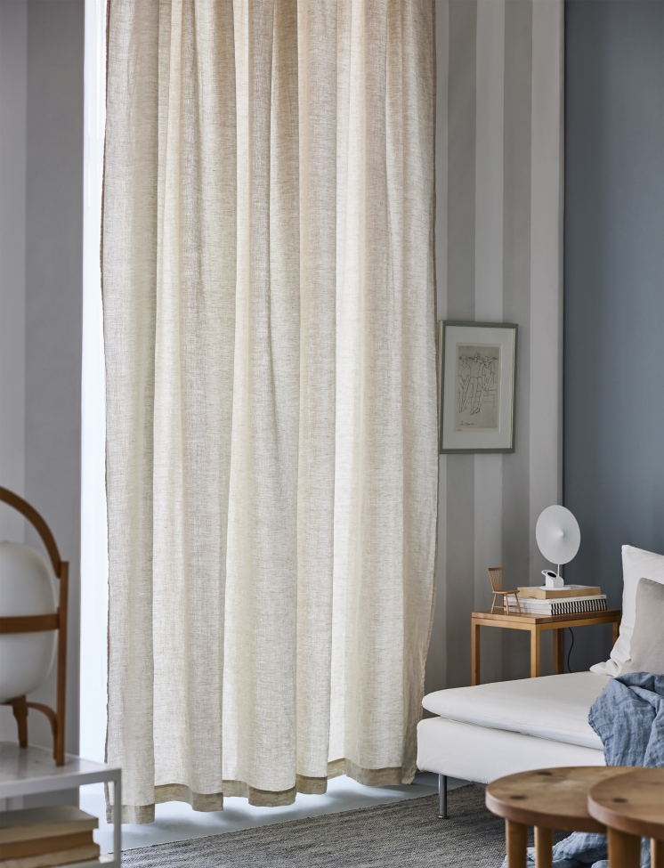 Rideau 'Sunrise' 140x250 - Naturel